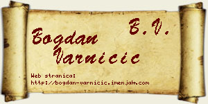 Bogdan Varničić vizit kartica
